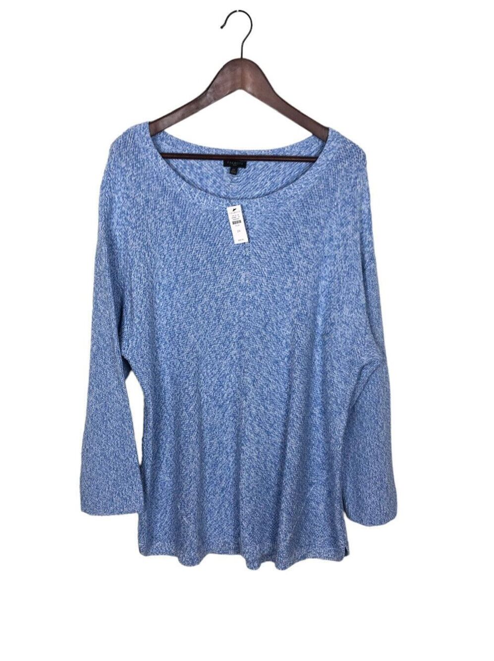 NWT Talbots Blue White Sweater Women's Plus Size 2x Pima Cotton
